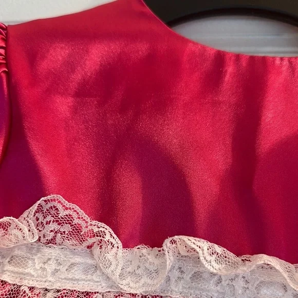 Pink Heirloom Dress with Lace Trim - Picture 3 of 4